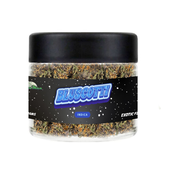 Exotic Flower – Bluscotti (Indica, 3.5g Jar)