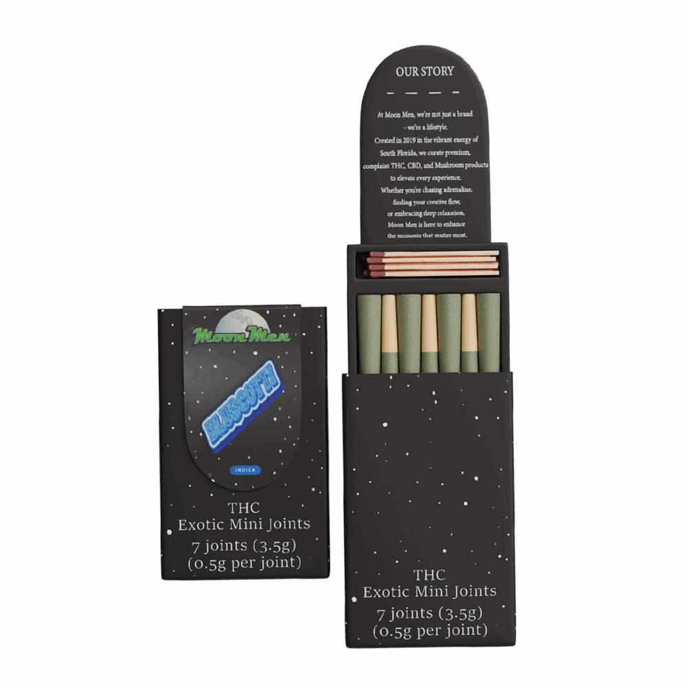 THC Exotic Mini Joint – Bluscotti (Indica, 3.5g, 7ct)