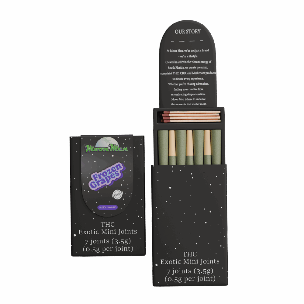 THC Exotic Mini Joint – Frozen Grapes (Indica / Hyrbid, 3.5g, 7ct)